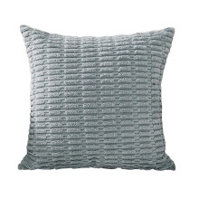 (Grey) 18"x18" Square Soft Filled Cushion with Removable Cushion Covers Sofa Pillow