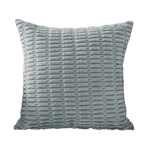 (Grey) 18"x18" Square Soft Filled Cushion with Removable Cushion Covers Sofa Pillow