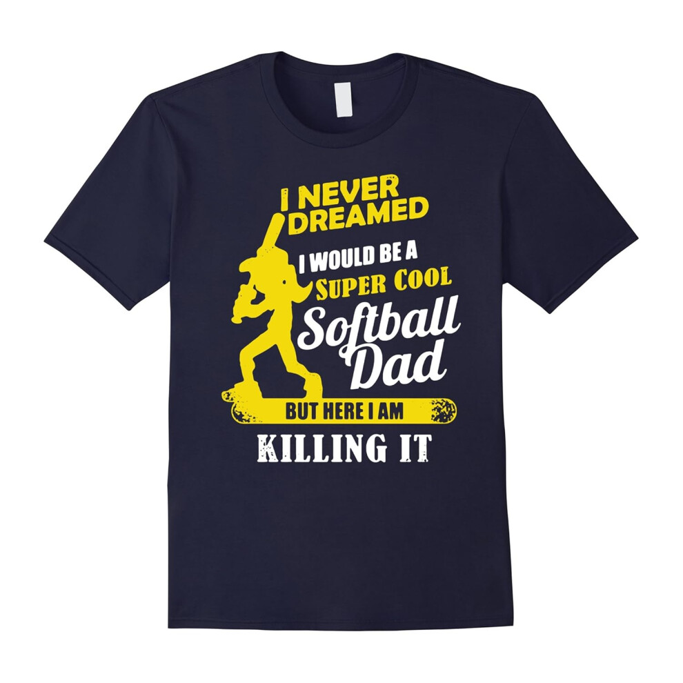 (M) Softball Dad Shirts â Super Cool Softball Dad Shirt-Father's Day