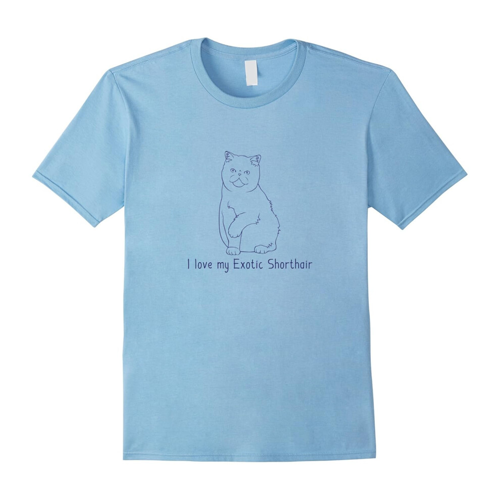 (S) I Love My Exotic Shorthair | Cat Lover Breed Owner T-shirt-Father's Day