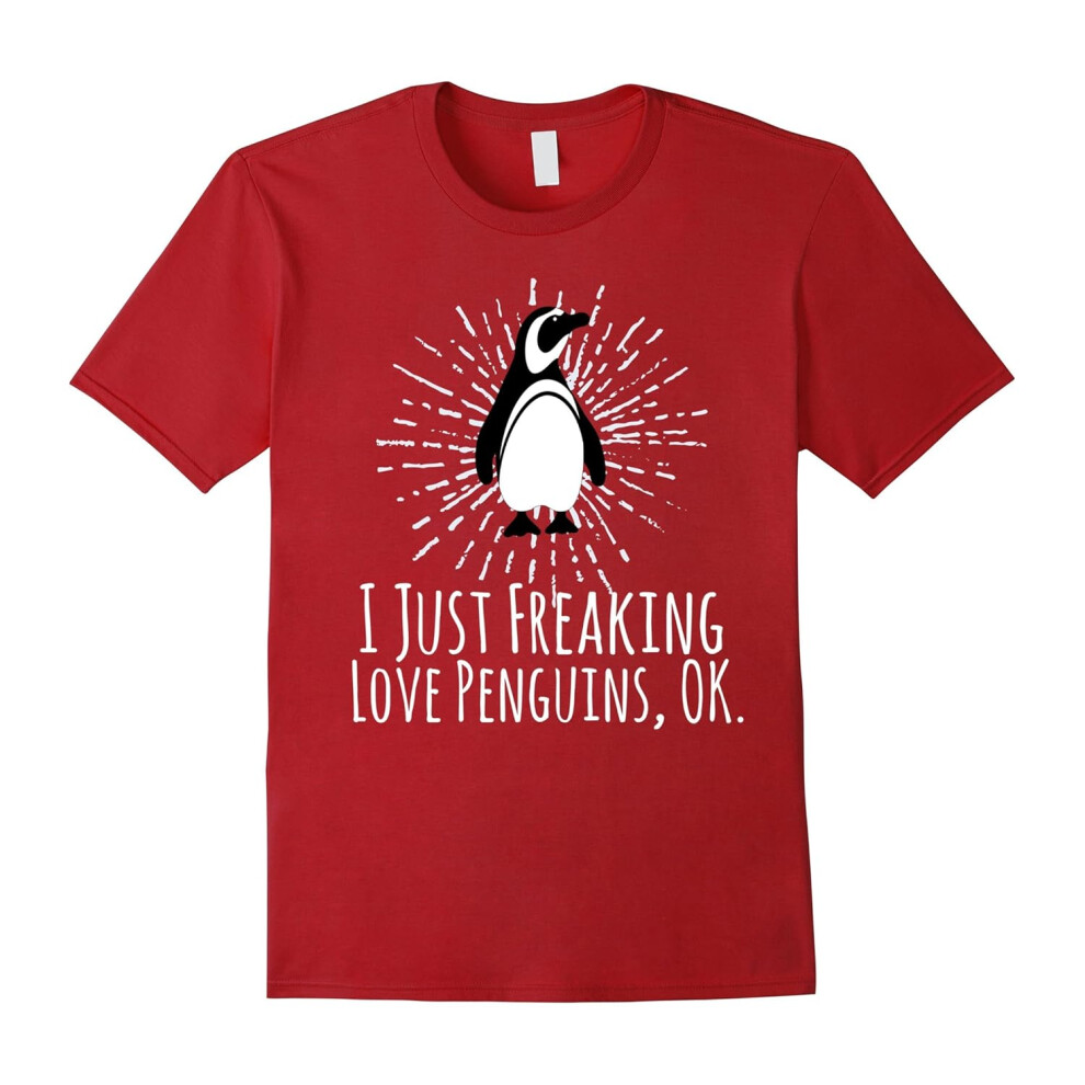 (M) I Just Freaking Love Penguins Ok Funny Penguin Lovers Shirt-Father's Day