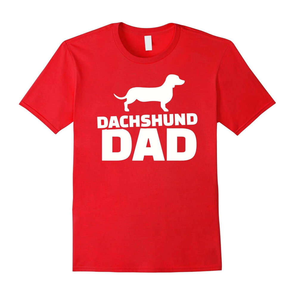 (XXL) Men's Dachshund Dad T-Shirt-Father's Day