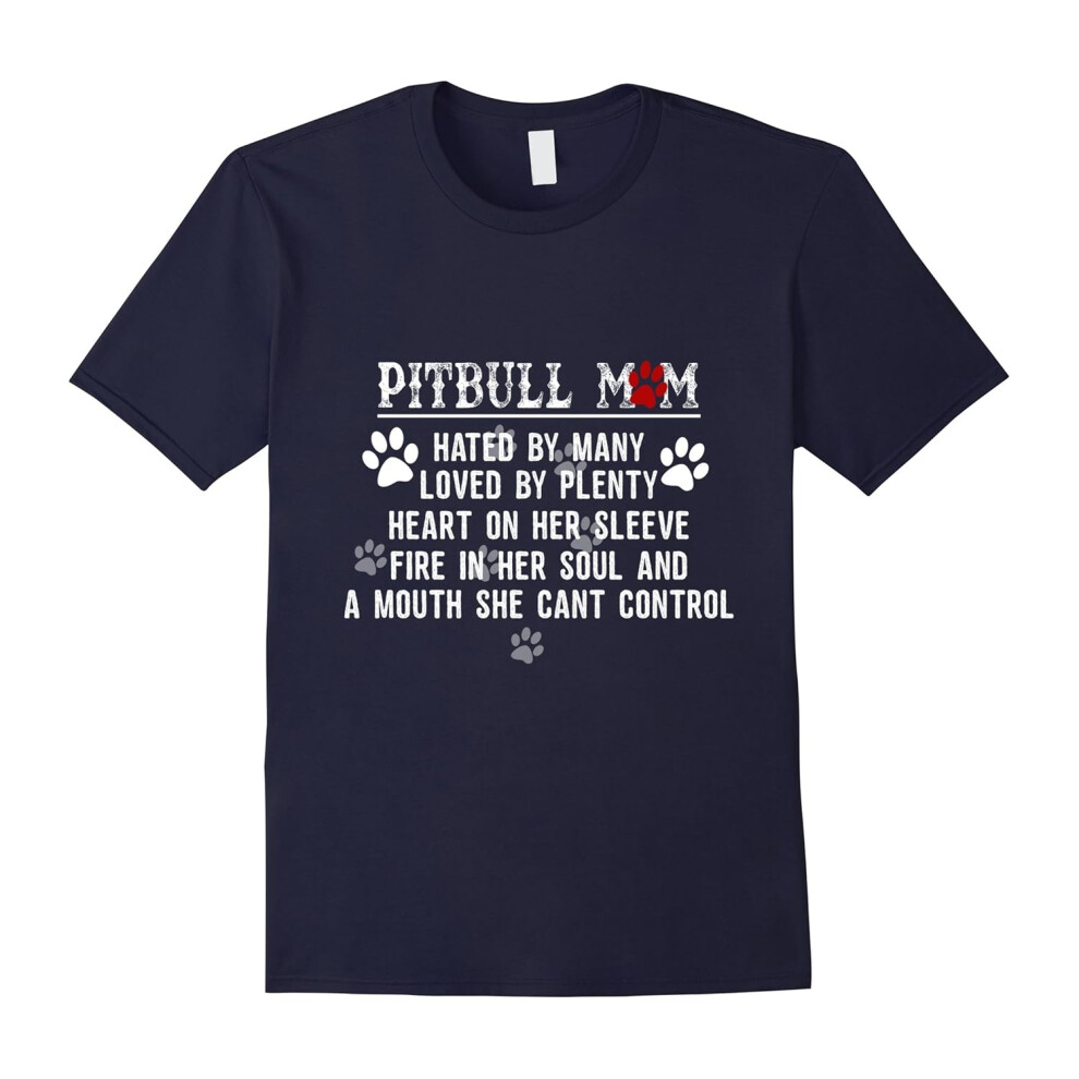 (XXXL) Dog T-shirt Pitbull mom Gift for dog lovers-Father's Day