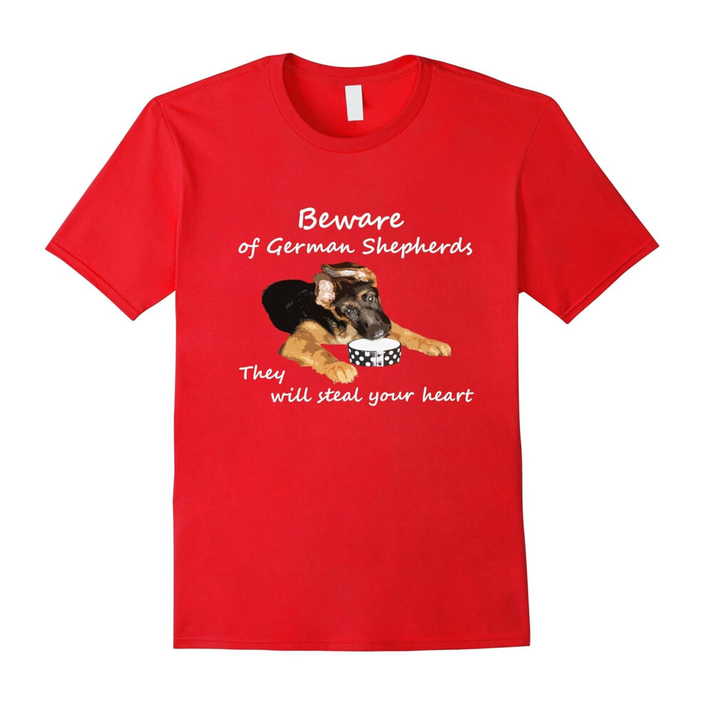 (L) I love my german shepherd funny, 2-sided t-shirt-Father's Day