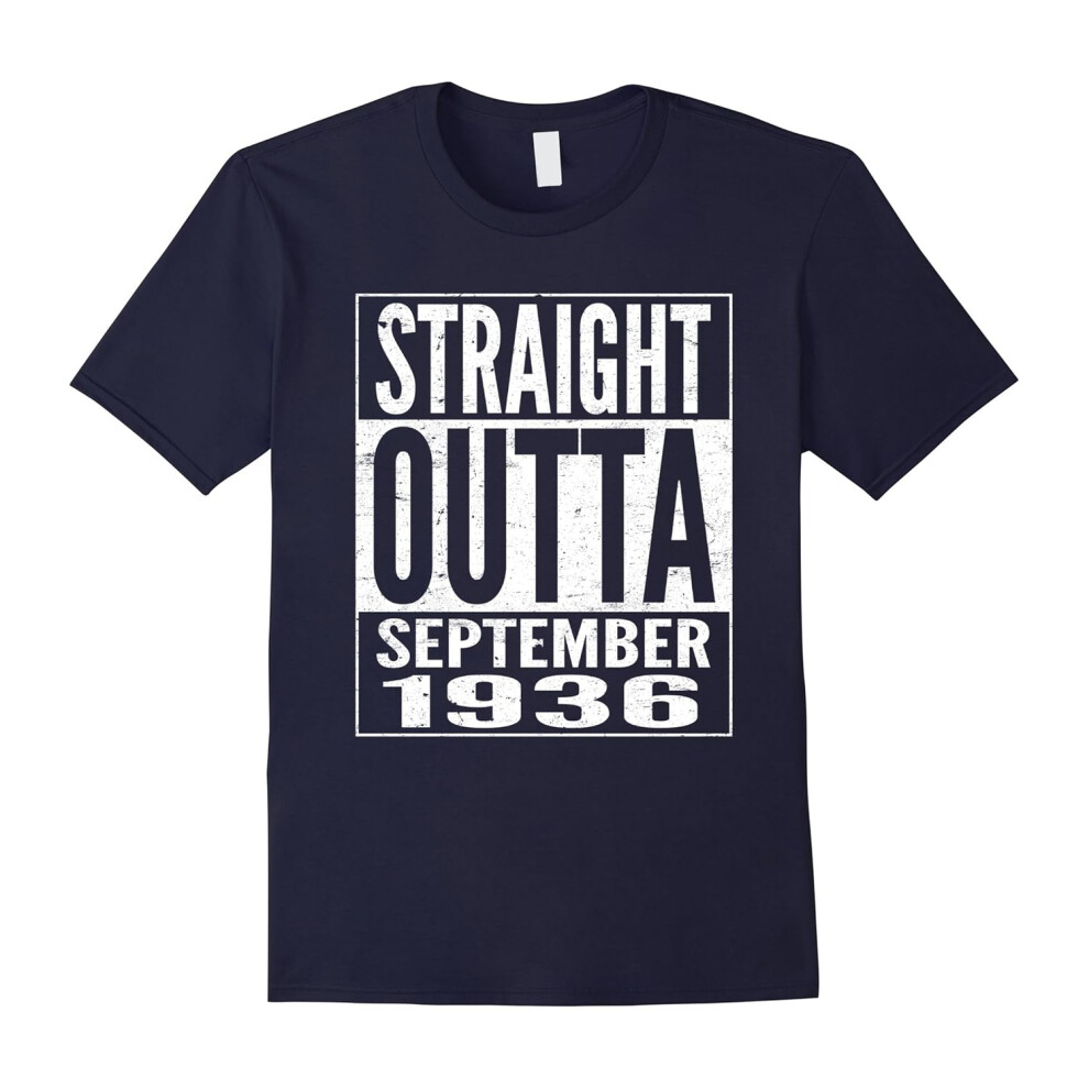 (M) September 1936 81th Birthday Gifts 81 Years Old T-shirt-Father's Day