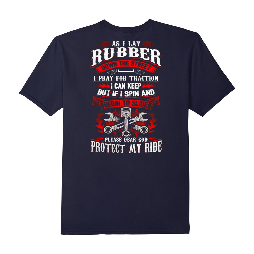(XXL) As I Lay Rubber Down The Street T-Shirts Mechanic Gifts-Father's Day