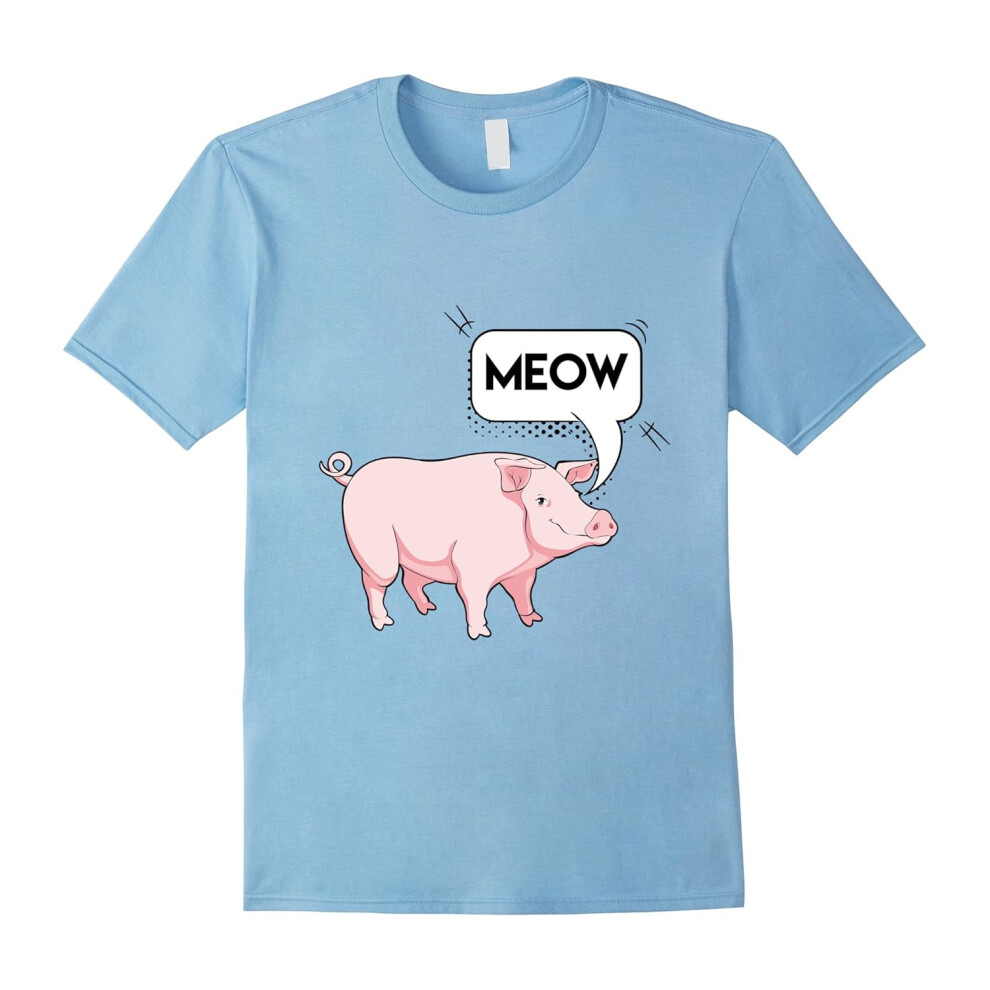 (XL) Funny Ironic Pig Lovers T-Shirt â Piglet Piggy Pigs Fly Meow-Father's Day