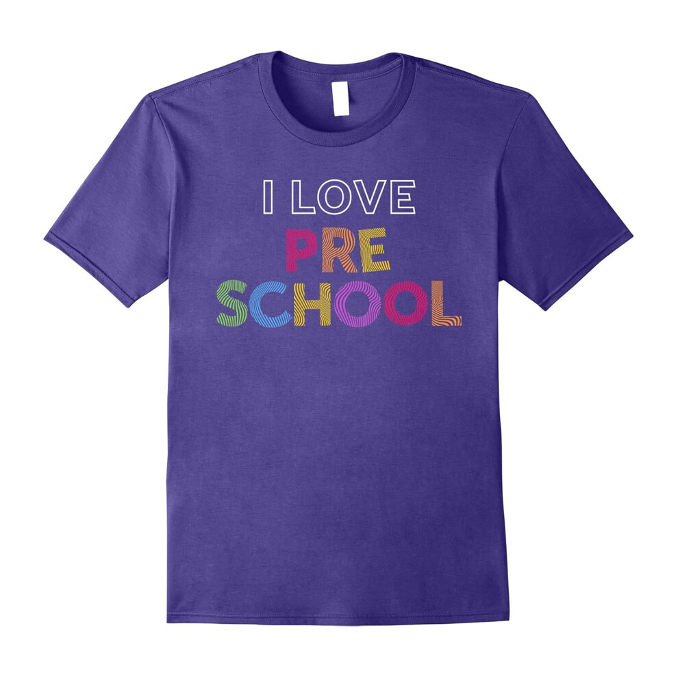 (M) I Love Preschool Shirt for Teachers-Father's Day