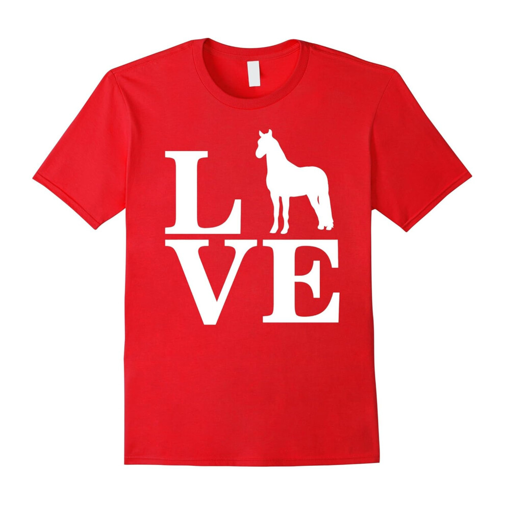 (XXL) Barnyard Farm Animal, Love Horses Ladies T-Shirt-Father's Day