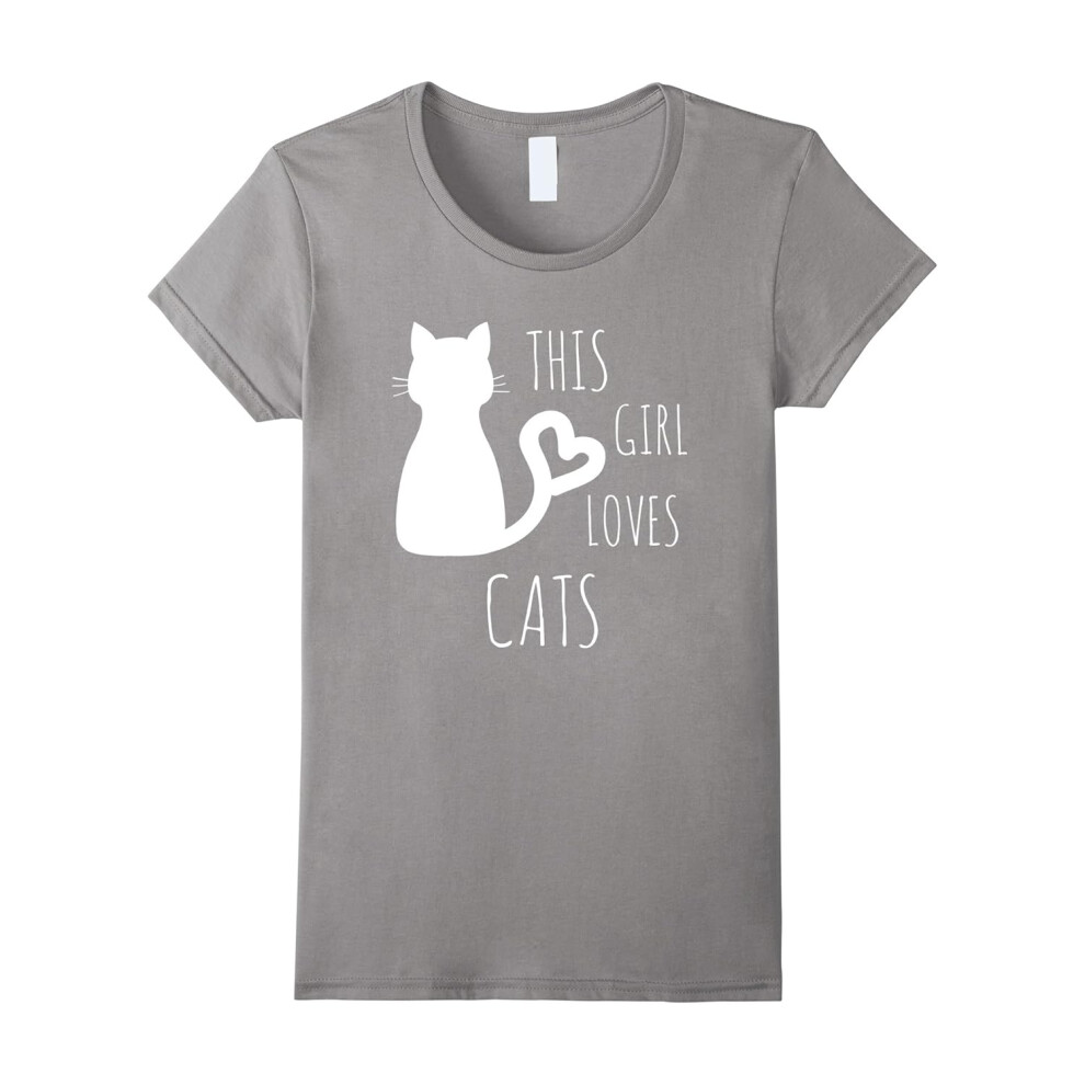 (XL) This Girl Loves Cats Gift Shirt â Cool Stylish Design Tee-Father's Day