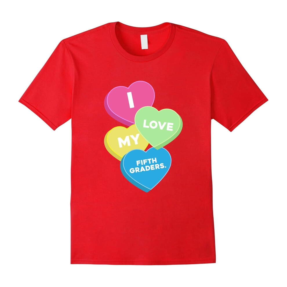 (XL) i love my fifth graders valentine day great gift t shirt-Father's Day