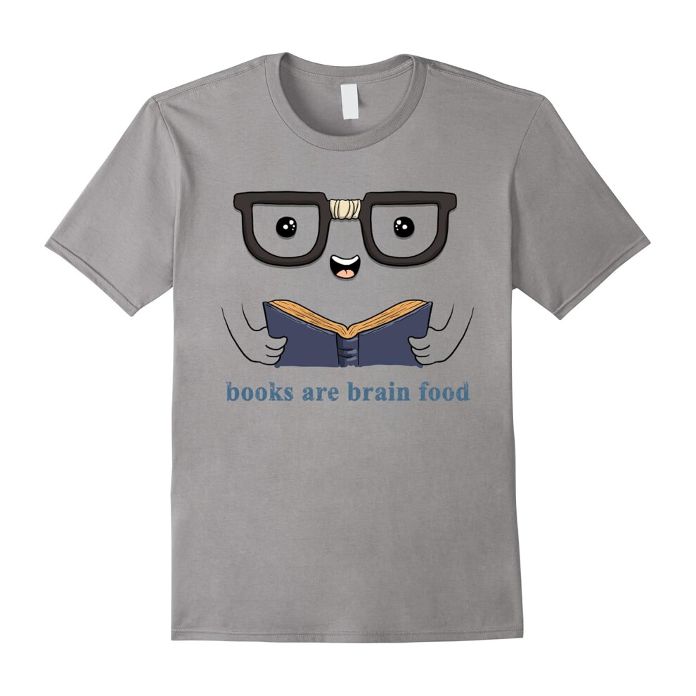 (S) Because Books are Brain Food T shirt, Book Lovers T shirt-Father's Day