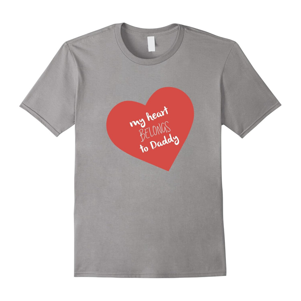 (XXXL) My Heart Belongs to Daddy Valentine's Day T-shirt-Father's Day