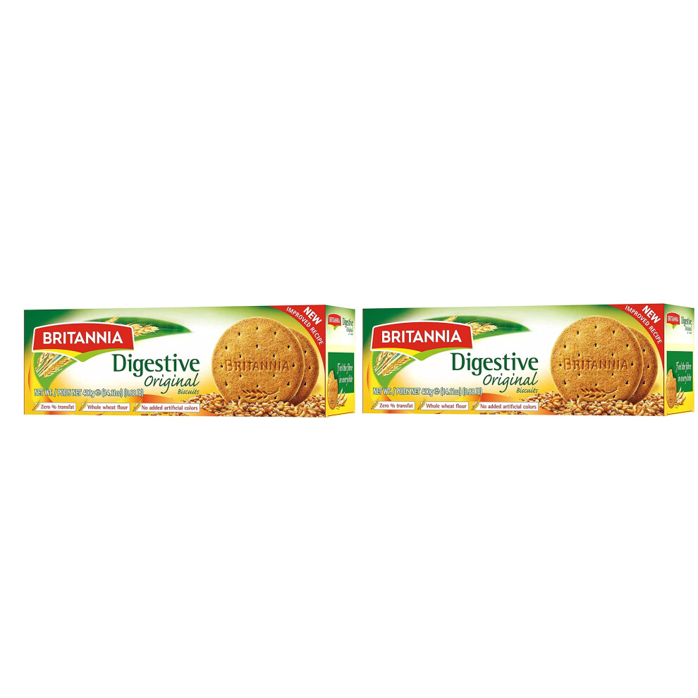 (Pack of 2) Britannia Digestive Family Biscuits Cookies 400g