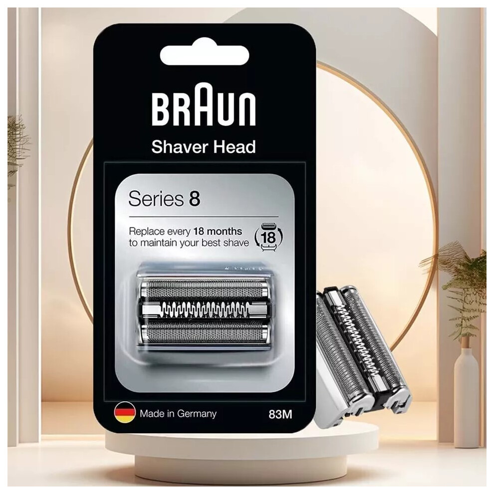 Braun Series 8 83M Electric Shaver Head Replacement - Silver