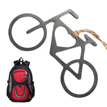 (black) Metal Ornaments Portable Metal Cycle Decor Flexible Christmas Tree Decoration With Ropes Reusable Hangable Car Decor For
