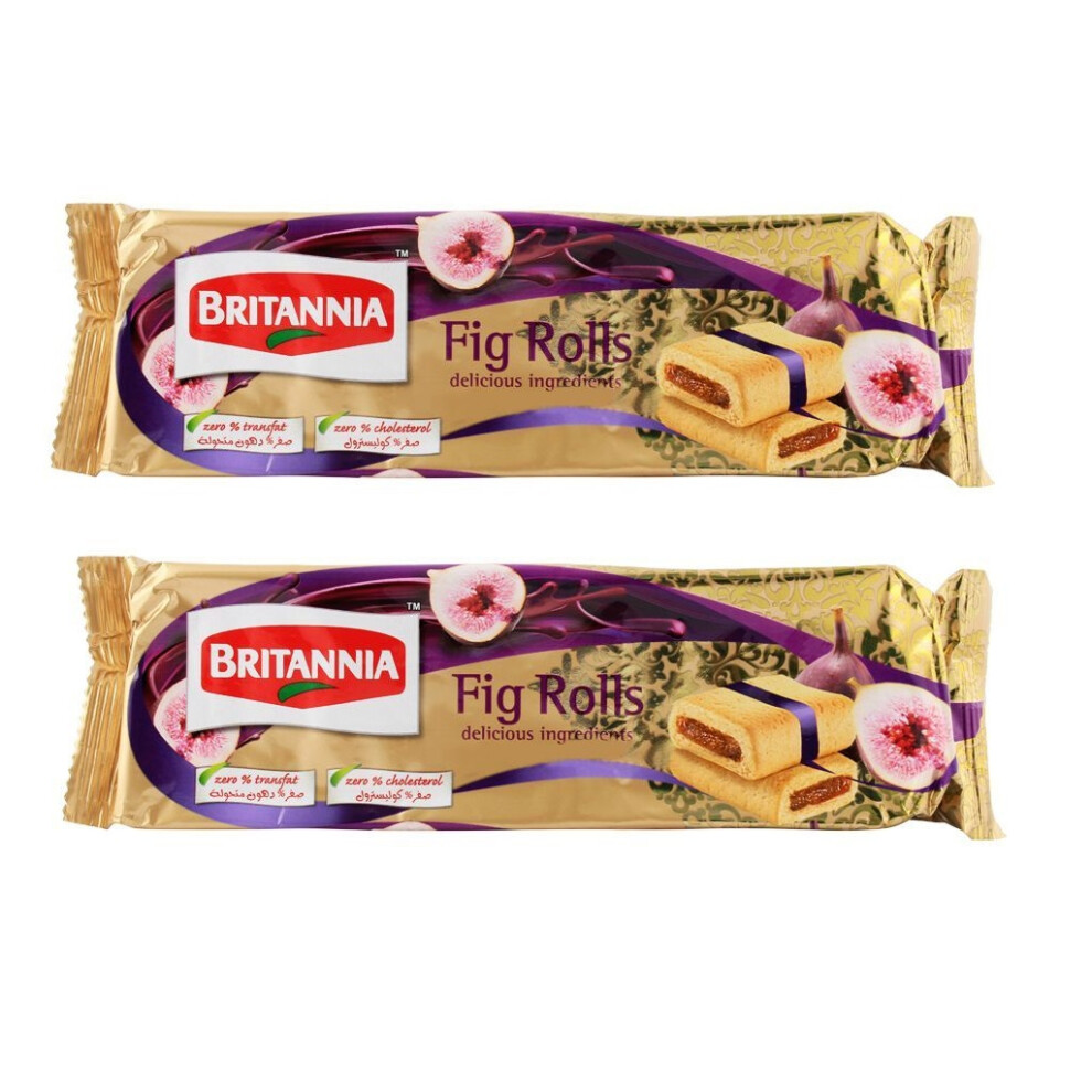 (Pack of 2) Britannia Fig Rolls 90g - Snacks Cookies Biscuits