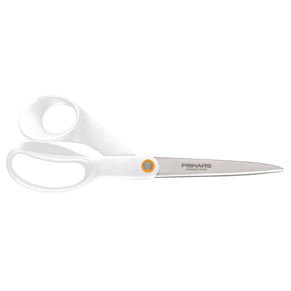 Fiskars F061200487 stationery/craft scissors Office scissors Straight cut Stainless steel, White