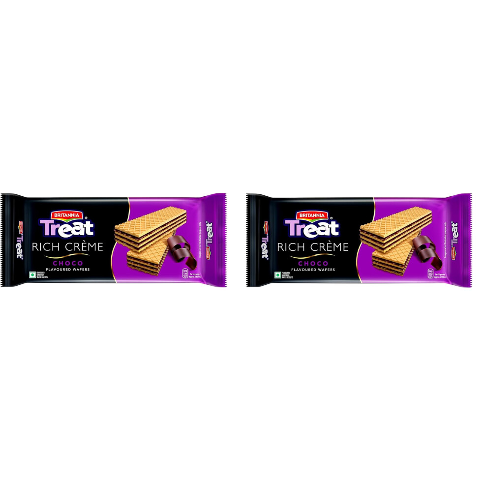 (Pack of 2) Britannia Treat Wafer Chocolate 150g - Cream Fill