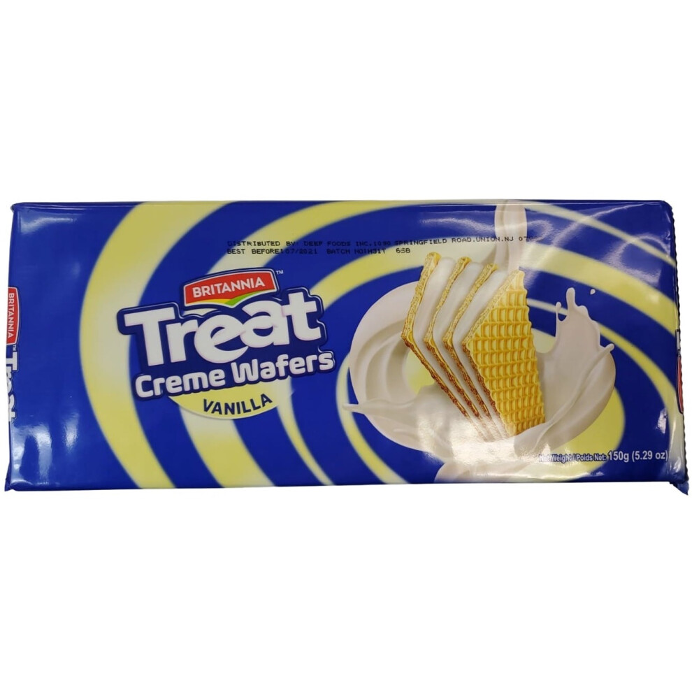Britannia (Pack Of 1) Treat Wafer Vanilla 150G - Cream Filling