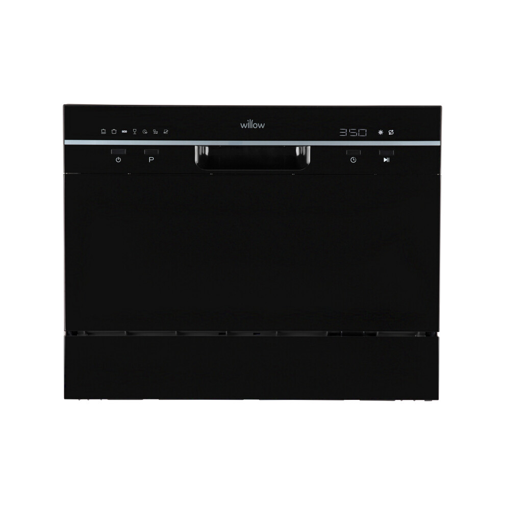 Willow WTTD6B 55cm Tabletop Dishwasher with 6 Place Settings - Black