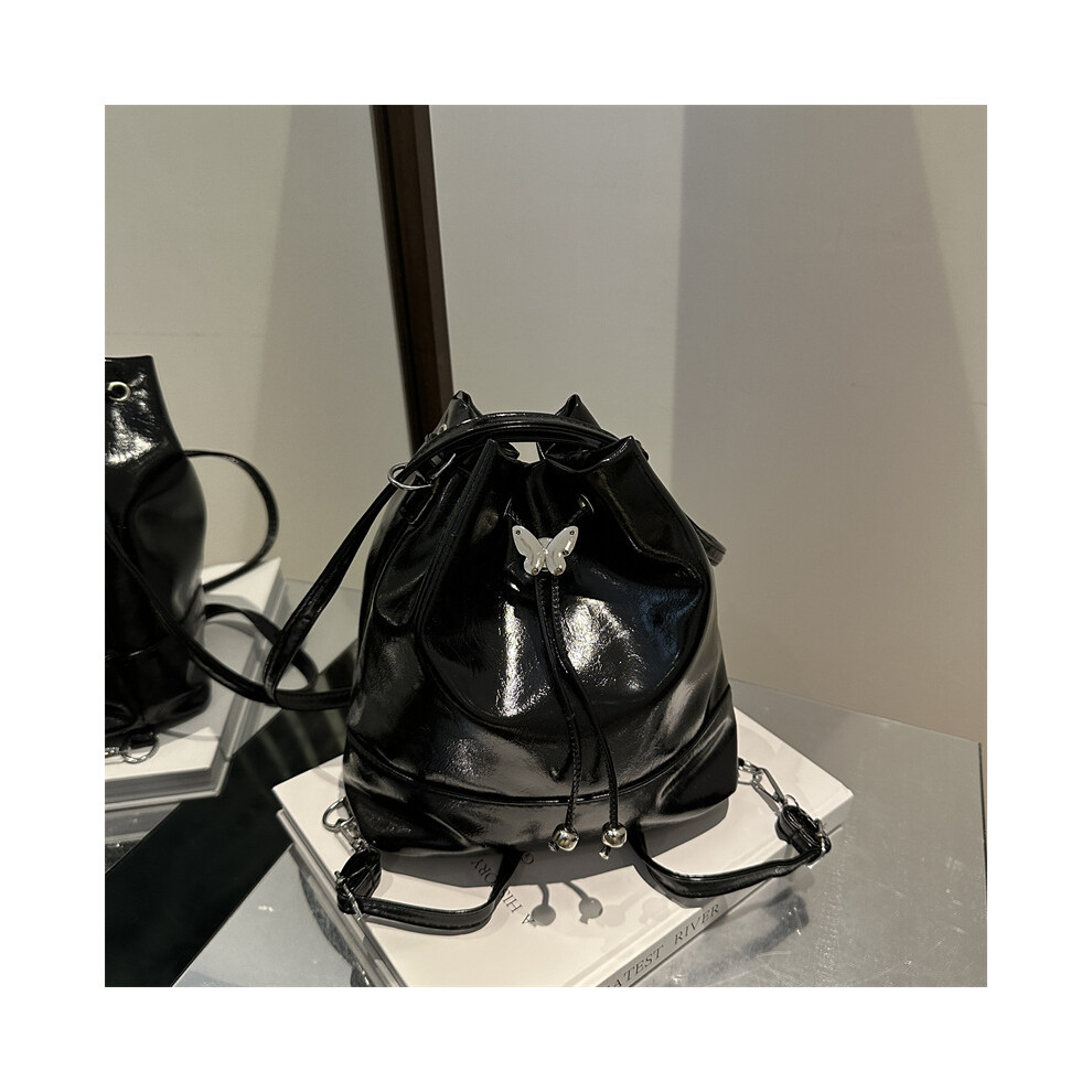 (Black) Trendsetting Fashionable Casual Bucket Backpack For Women Ideal For Daily Outings And Errands-image-OPC-PFG6MXK-NEW