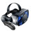 (052, Black) 3D VR Smart Glasses Headset Virtual Reality Helmet Smartphone Full Screen Vision Wide Angle Lens with Controller Headset 7 Inch 1