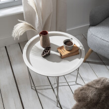 (Modern Mink Metal Side Table ) Metal Side Table in Choice of Colours