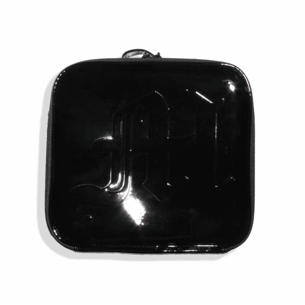 black-patent--travel-makeup-organizer---portable---compact-design