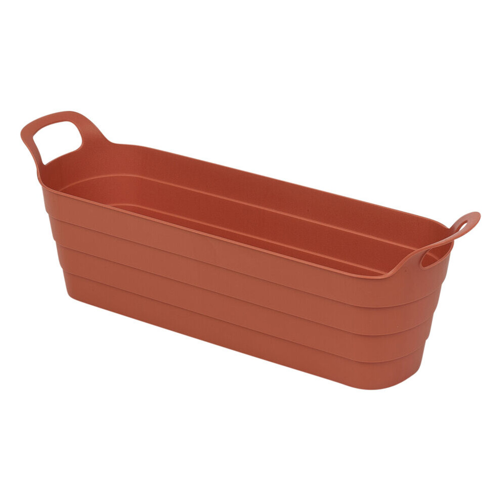 (1 Pc Terracotta) Herb Pots w/ Handles Plastic Flexi Planter Flower Box