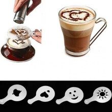 16Pcs Creative Coffee Cappuccino Latte Templates Art Stencil DIY Decoration Mold