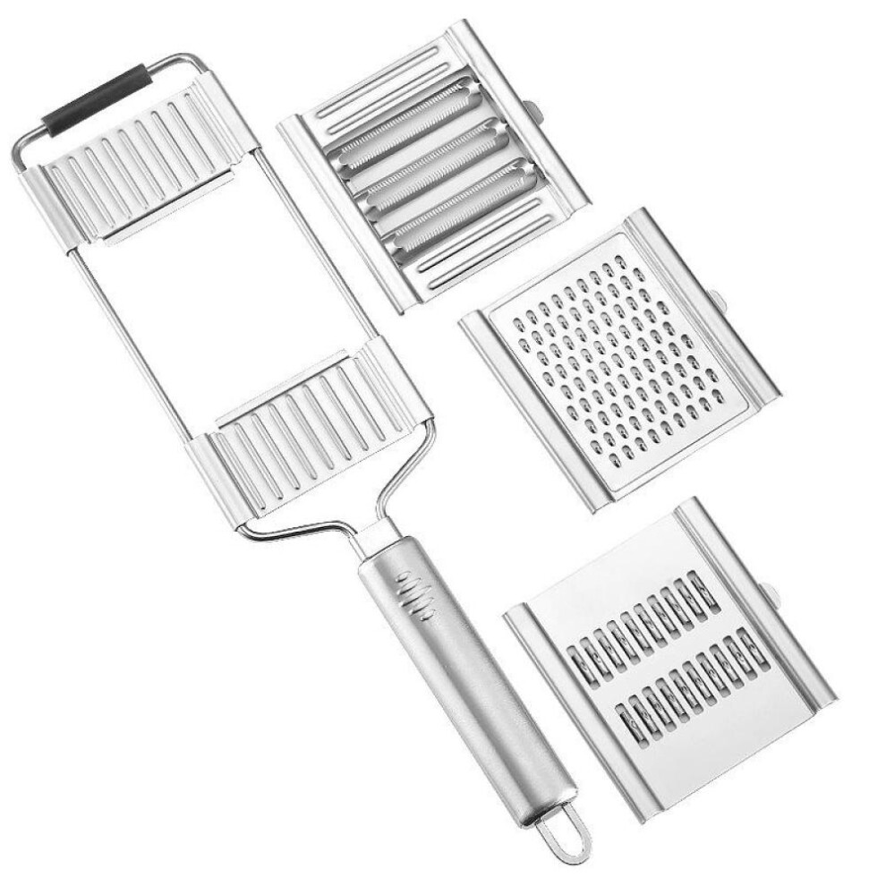 High Quality Blades Four-in-one Stainless Steel Grater Kitchen Household Multi-function Vegetable Cutter Melon and Fruit Slicer