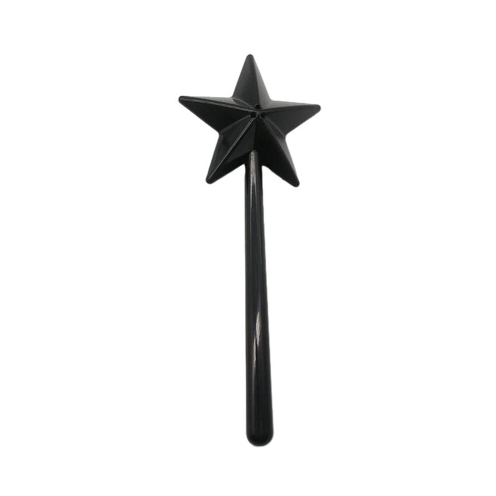 (Black) Portable Salt Pepper Shakers Refillable Magical Star Wand Spice Dispenser Seasoning Shaker Set Kitchen & Dining BBQ Supplies