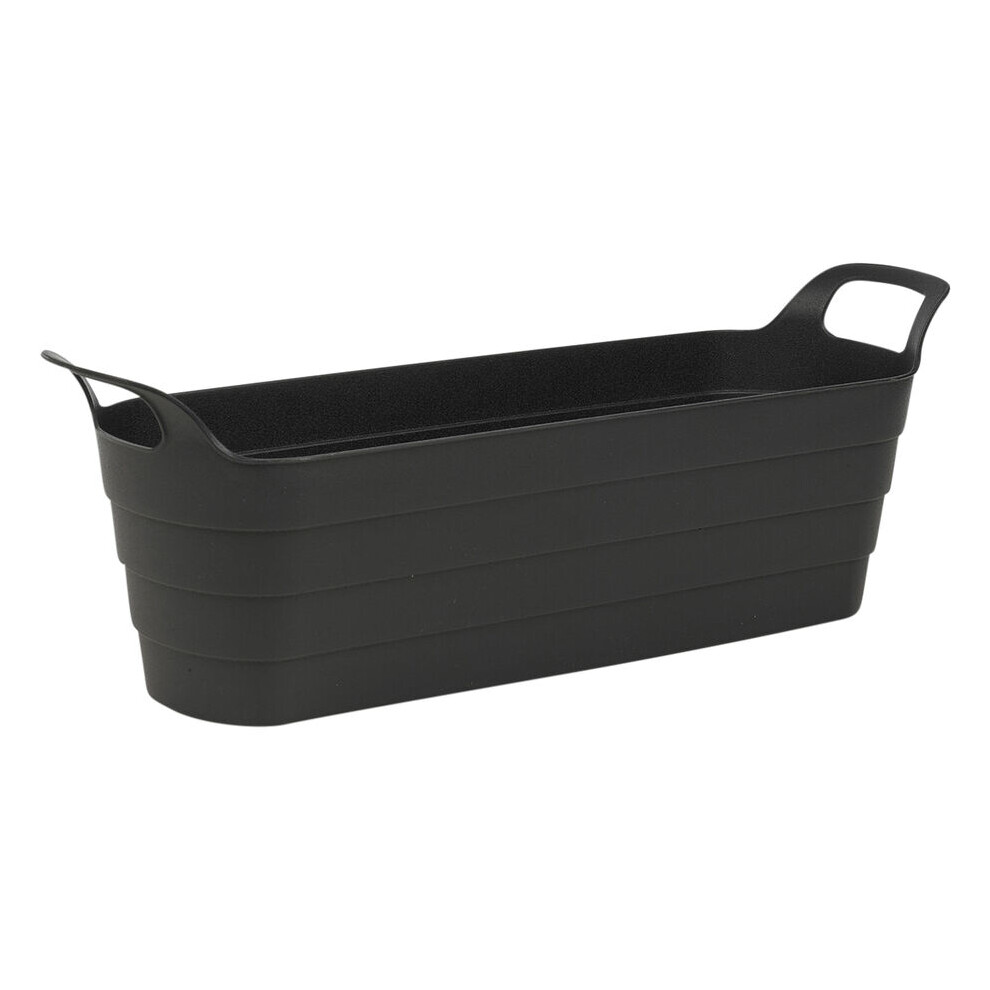 (1 Pc Black) Herb Pots w/ Handles Plastic Flexi Planter Flower Box