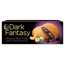 (Pack of 1) Dark Fantasy Choco Nut Fills 75g - Cookies Nutty