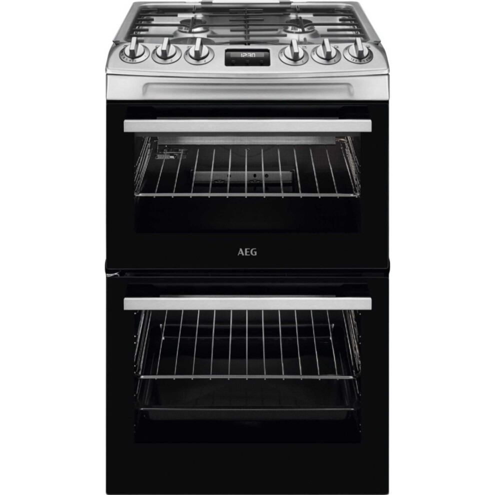 AEG CGX1130ACM Gas Cooker Double Oven with 4 Hobs - Stainless Steel-image-OPC-PFG79W7-NEW