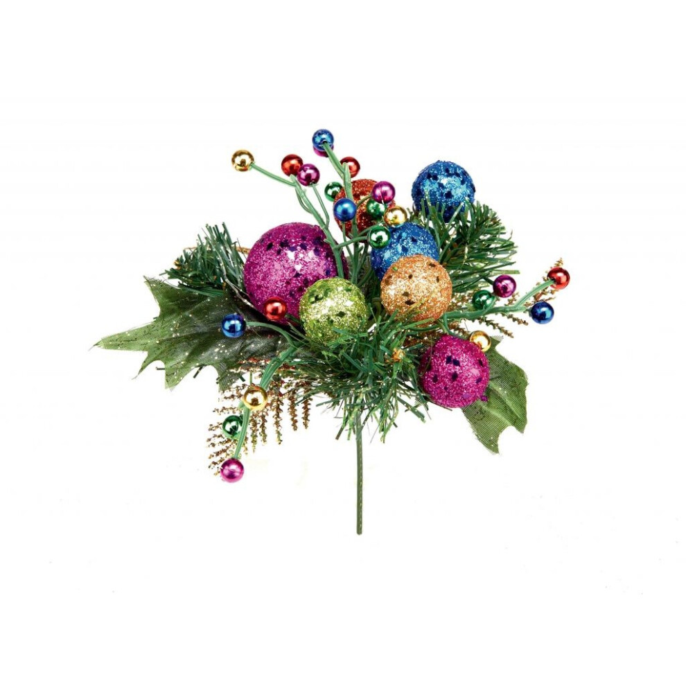 Premier Glitter Ball Pick Christmas Decoration