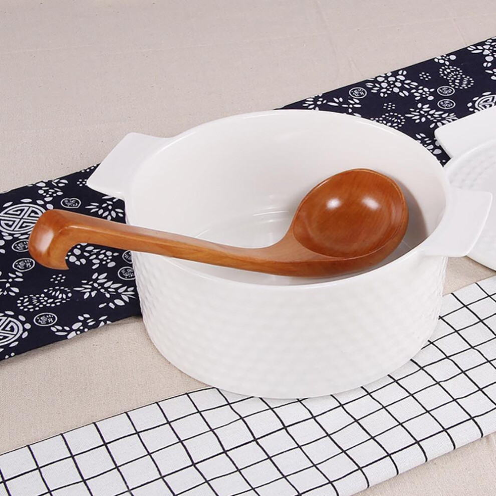 Wooden soup ladle long handle hot pot spoon oil spoon kitchenware