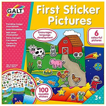 Galt Toys, First Sticker Pictures, Reusable Sticker Activity Kit, Ages 3 Years Plus