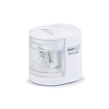 Rapesco 1448 Automatic Electric USB/Battery Pencil Sharpener, White