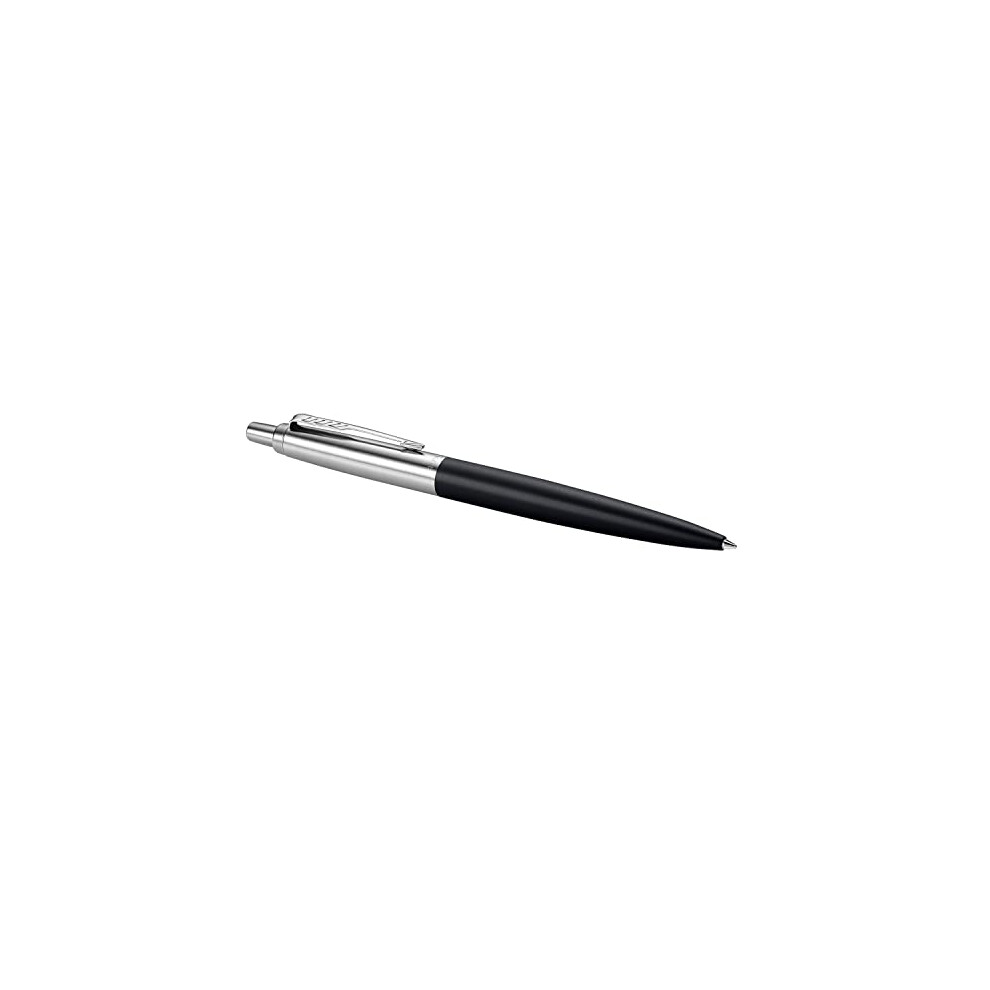 Parker Jotter XL Ballpoint Pen, Richmond Matte Black, Chrome Trim, Medium Point, Blue Ink, Gift Box