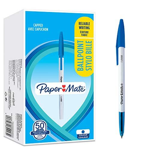 Paper Mate Paper Mate 045 Ballpoint Pens | Medium Point (1.0 mm) | Blue Ink | 50 Count