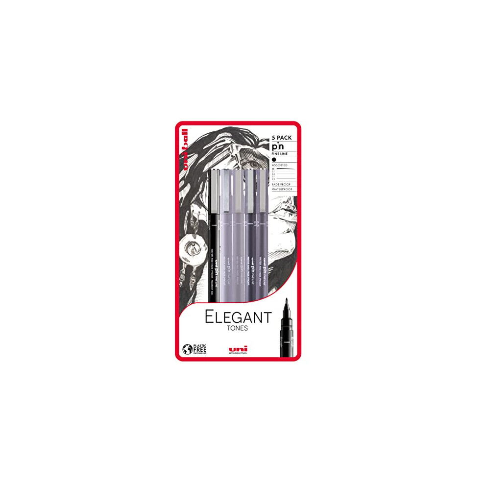 uni-ball PIN Fineliners, Black Fine Tipped Writing Pens, Water and Fade-Resistant Ink, Ideal for Architects, Sketching, Scrapbooking, Outlining, Art,