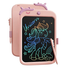 Kikapabi LCD Writing Tablet,10 inch Doodle Board Drawing Pad Tablet with Lock Function, Erasable, Portable, Educational Learning Unicorn Toy Gifts for