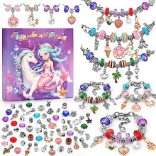 Tomylv Charm Bracelet Making Kits Jewellery Making Kit for Girls Arts and Crafts for Kids DIY Craft Kits Gifts for Girls 4-12 Year Old Birthday Gifts