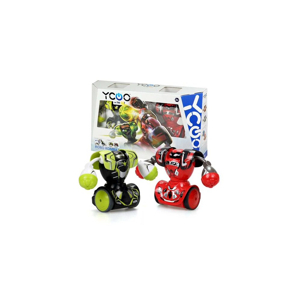 SilverLit Robo Kombat Twin pack | Pack of Two Fighting Robots | Lights and Punching Sound Effects | Remote Control Toy - Ultimate Battling Robots for