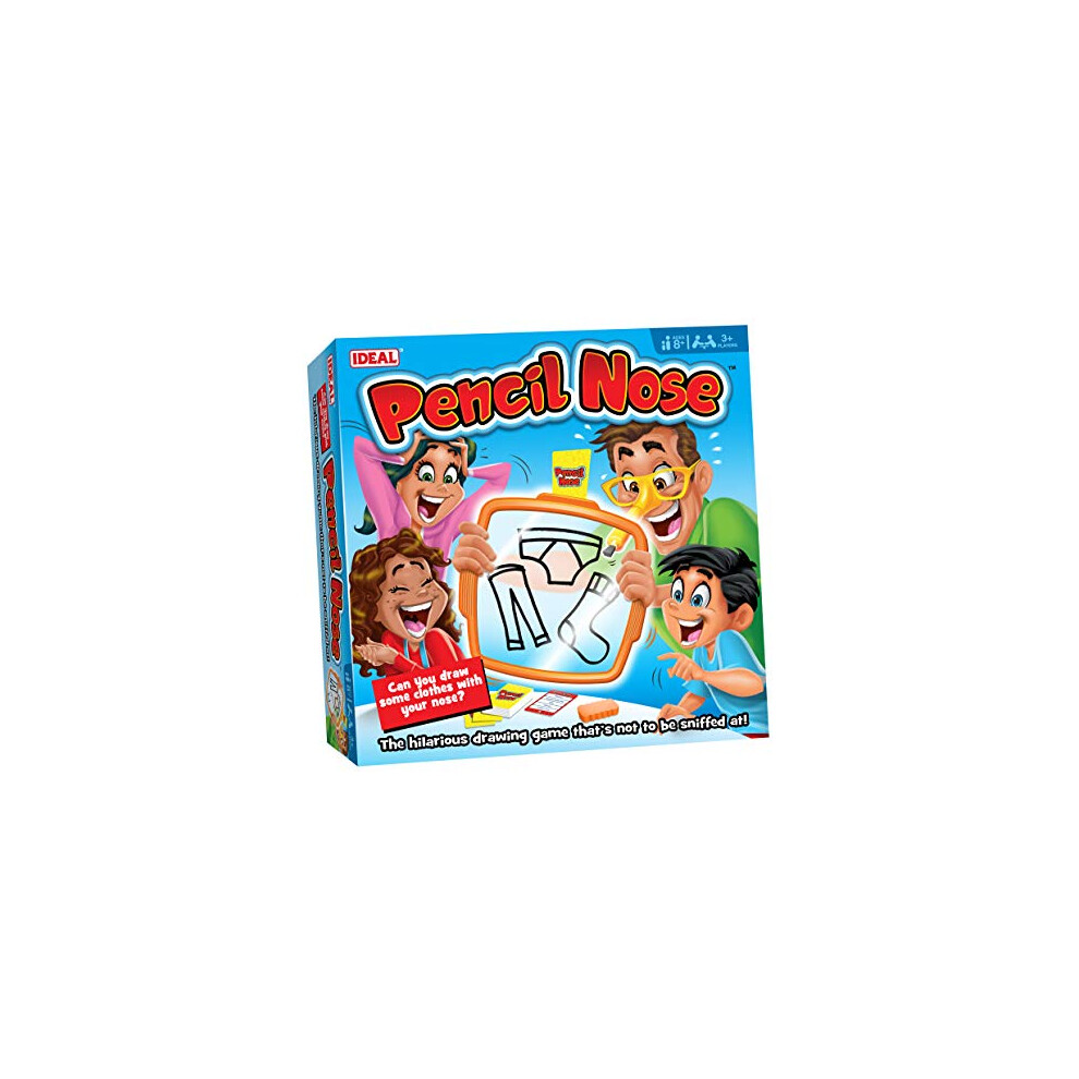 IDEAL | Pencil Nose: The hilarious drawing game that?s not to be sniffed at! | Family Games | For 3+ Players | Ages 8+