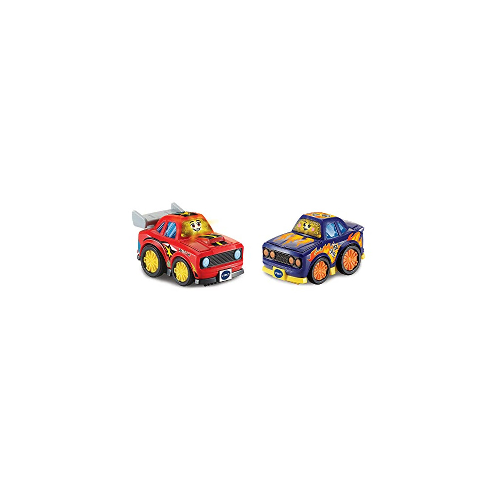 VTech Toot-Toot Drivers 2 Car Racer Pack Stock Car and Race Car| Interactive Toddlers Toy for Pretend Play, Lights & Sounds | For Boys & Girls 12