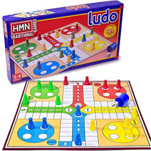 HMN Ludo Game, Traditional Ludo Board Game, Folding Ludo Game Set Traditional Ludo Game Board for Adults Indoor Fun Ideal of Ludo Game Board Set