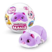 Pets Alive Hamster Mania by ZURU, Purple Hamster, Pet Nurture, Soft Toy, Real Alive, 20+ Sounds Interactive, Electronic Pet, Ages 3+ (Purple)